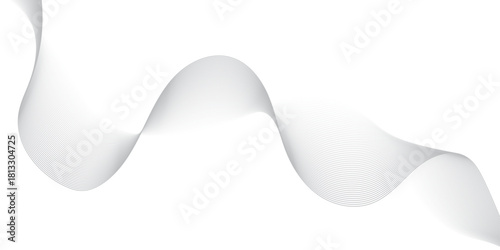 Vector abstract gradient wave Futuristic gray and white abstract background. geometric flowing web smoke sound music digital blend curve line texture backgound.	