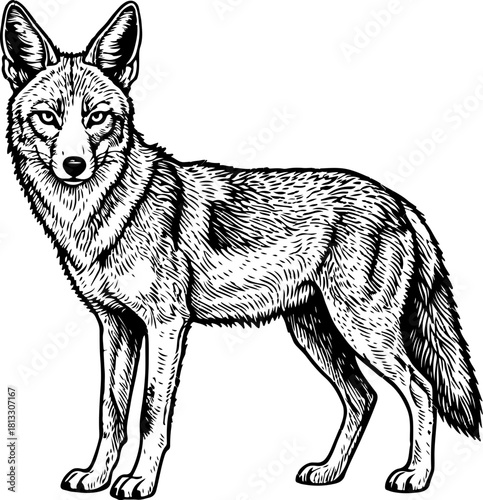 African Jackal SVG, Wild Dog svg, Jackal svg