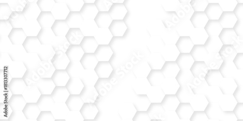 White paper texture abstract grid tile seamless hexagon wall creative metal business wallpaper texture background.	