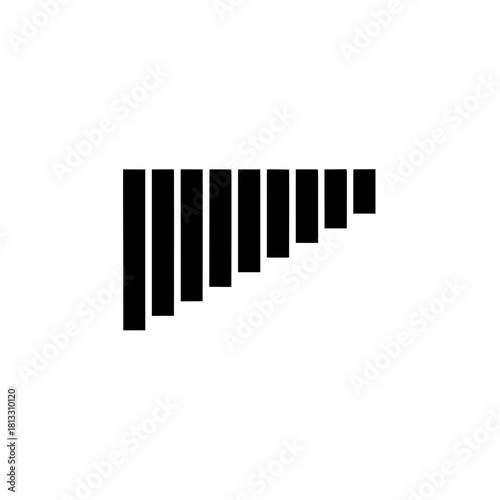 Pan Flute or Pan Pipes Wind Instrument Icon