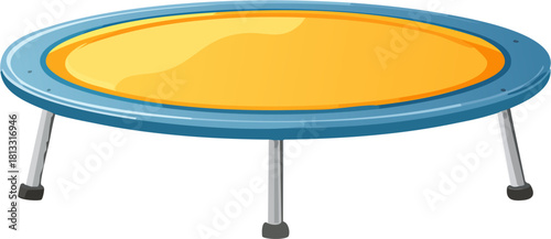 Cute kawaii trampoline illustration