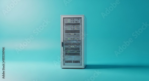 Powerful server rack providing data solutions for modern business infrastructure