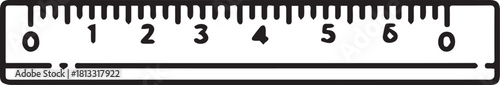 Accurate measurement tool with precise markings, a simple ruler for detailed work, ensuring accurate dimensions and alignment, perfect for drafting