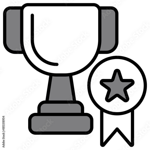Award Grey Icon Illustration