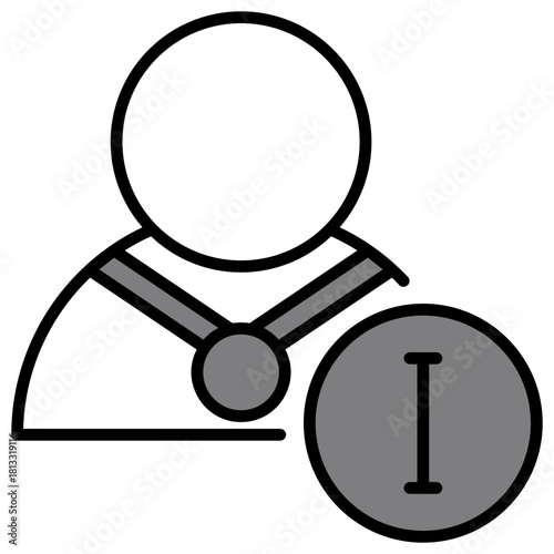 Champion Grey Icon Illustration