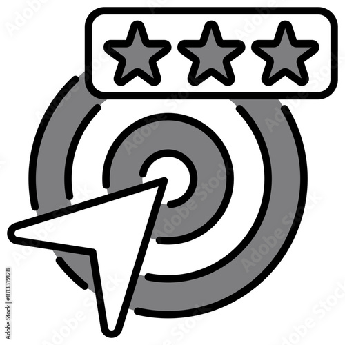 Achieve Grey Icon Illustration