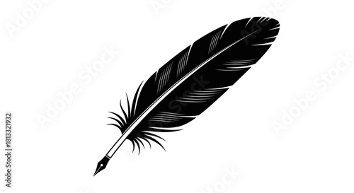 A stylized black and white line drawing of an ornate Egyptian scarab beetle.