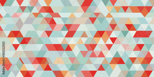 다채로운 삼각형 패턴의 추상적인 배경으로, 기하학적 디자인과 현대적인 감각을 전달합니다.