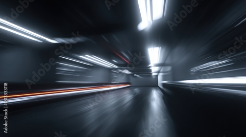 Fototapeta Naklejka Na Ścianę i Meble -  Abstract light tunnel