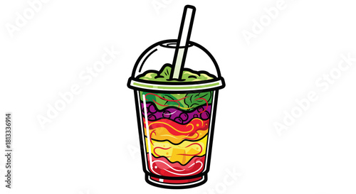 Fresh cola glass and citrus cocktails with ice, isolated soft drinks in various beverage containers