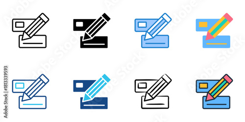 Post icon set multiple style collection 
