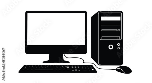 Abstract geometric design with bold color accents and silhouette element