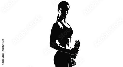 Abstract geometric shapes with a bold silhouette design featuring cmyk and rgb color palettes