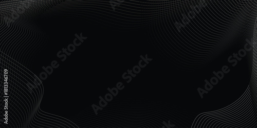 Black wave luxurybackground  lines. gradient wave background illustration. Curved wave. Abstract wave element for design	