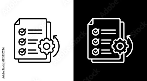 Task Master White Icon Set Design