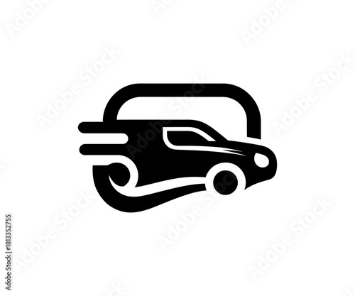 Fast delivery truck symbol