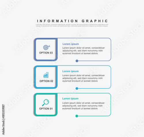 3 step line infographic design. schedule concept with layout. can be used for workflow illustration