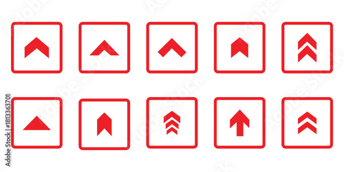 Swipe icon vector set. Scroll illustration sign collection. Arrow symbol. Arrow up web icons. 