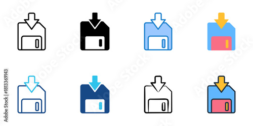 Save icon set multiple style collection 
