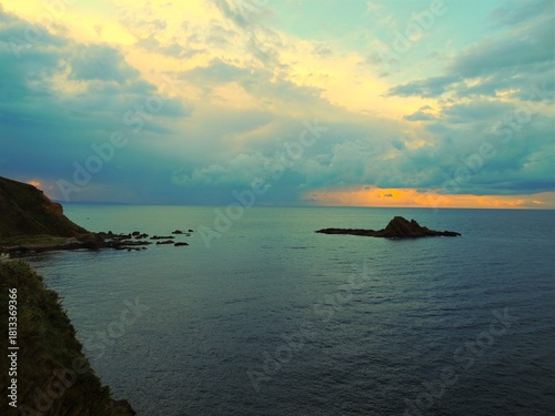 夕暮れの小樽祝津の風景