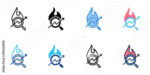 Trending icon set multiple style collection 
