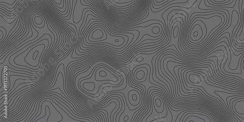 Minimal dark topographic contour pattern with smooth flowing lines, abstract terrain waves, modern geometric background, seamless design ideal for wallpapers, branding, posters, and digital graphics.
