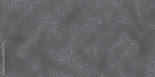 Minimal dark topographic contour pattern with smooth flowing lines, abstract terrain waves, modern geometric background, seamless design ideal for wallpapers, branding, posters, and digital graphics.