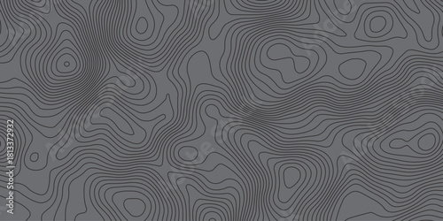 Minimal dark topographic contour pattern with smooth flowing lines, abstract terrain waves, modern geometric background, seamless design ideal for wallpapers, branding, posters, and digital graphics.