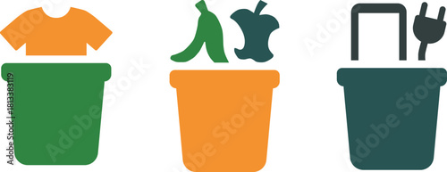 Assorted garden planters and tools