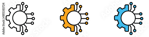 Digital Transformation icon vector. innovation, automation, and connectivity symbol. vector illustration.