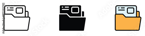 Dossier folder icon vector. data management symbol. vector illustration.