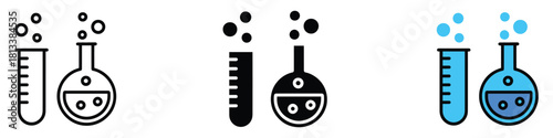 Test tubes icon vector. chemistry education, laboratory research, and scientific innovation symbol. vector illustration.