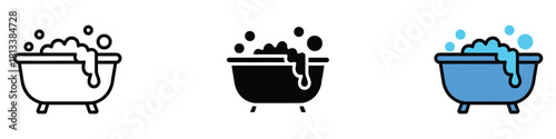 Baby bath icon vector. Clean, Relaxing Self Care Moments and Home Spa symbol. vector illustration.