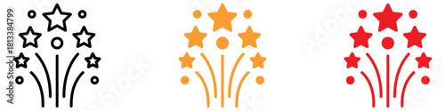 Celebration fireworks icon vector. celebrating achievements symbol. vector illustration.