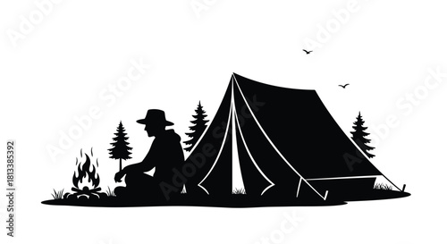 Dynamic abstract geometric shapes in bold cmyk colors with a striking silhouette