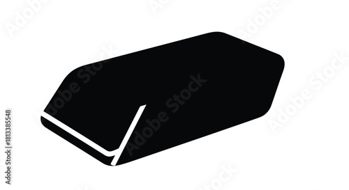 Abstract geometric pattern with bold contrasting colors and silhouette elements