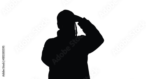 Abstract geometric pattern with bold lines and shapes in a striking silhouette design