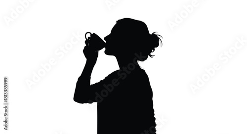 Abstract geometric pattern design with bold silhouette elements and vibrant color accents silhouette