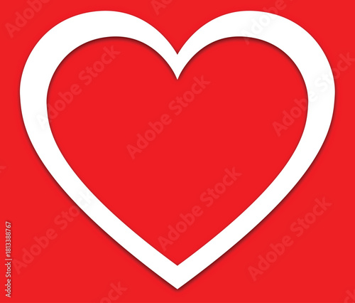 Heart shape design for love symbols, Set simple drawings heart symbols, valentines day related designs and frames, Red heart formed by Available in vector EPS format. editable vector file format.
