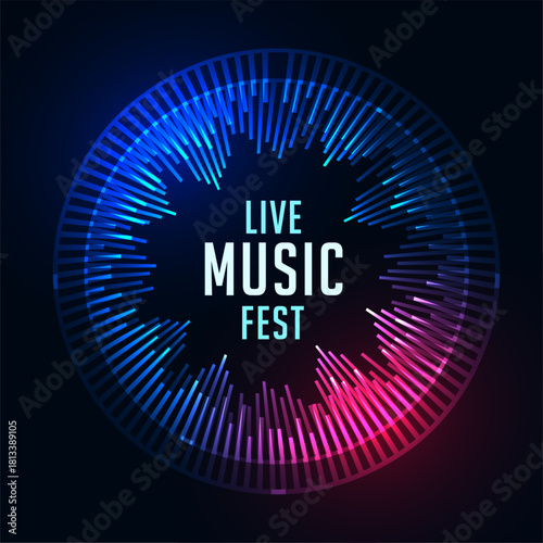 dynamic audio tune equalizer background for live music fest