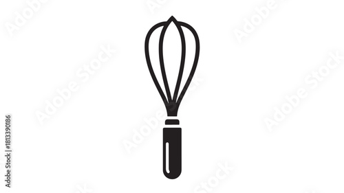 Whisk icon simple flat vector illustration isolated on white background for cooking and baking concepts