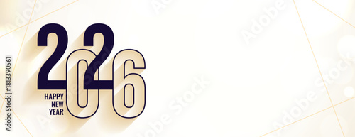 creative 2026 new year white wallpaper design