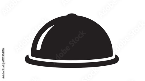 Cloche icon simple flat vector design element isolated on white background