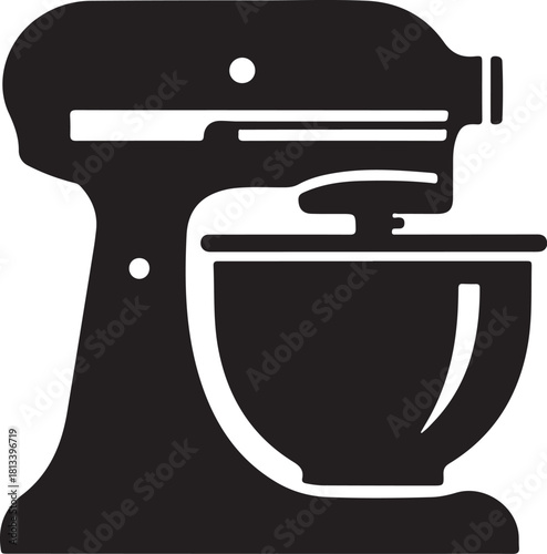 Stand Mixer Icon Vector Kitchen Appliance Baking & Food Preparation Silhouette