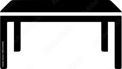 Simple Black Table Icon