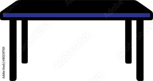 Simple Black Table Icon