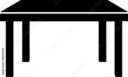 Simple Black Table Icon