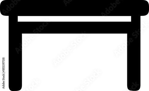 Simple Black Table Icon