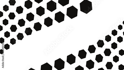 Black and white checkered background pattern with a geometric hexagonal soccer ball design texture