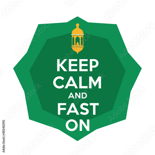 Keep calm and fast on typography t shirt design